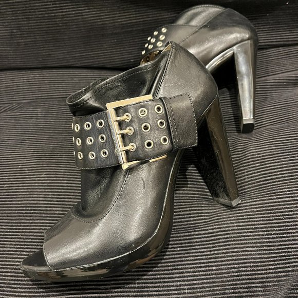 Michael Kors open toe booties with killer hardware - Picture 1 of 7